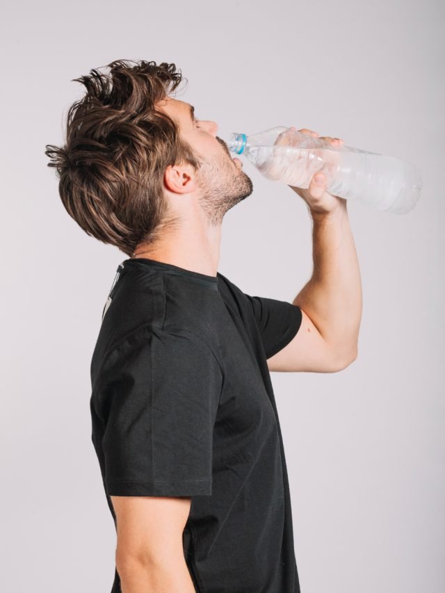 Bad habit of drinking water while standing